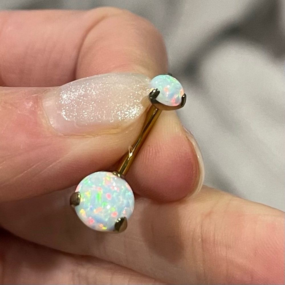 FIRE OPAL BELLY RING